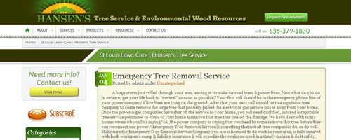 Hansens Tree Service and Environmental Wood Resources