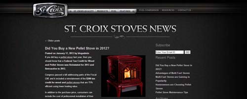 St Croix Stoves News