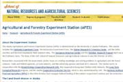 University of Alaska Fairbanks, Agricultural and Forestry Experiment Station