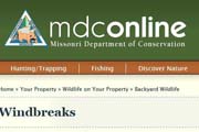Missouri Department of Conservation: Windbreaks