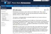 Penn State Extension: Windbreaks