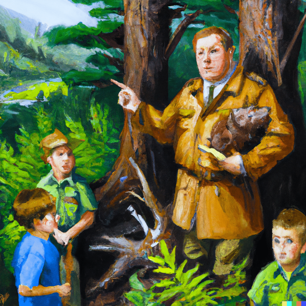 Forest Ranger Educating Children